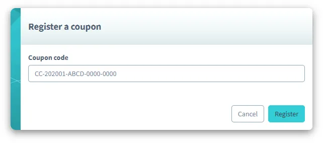 Register coupon